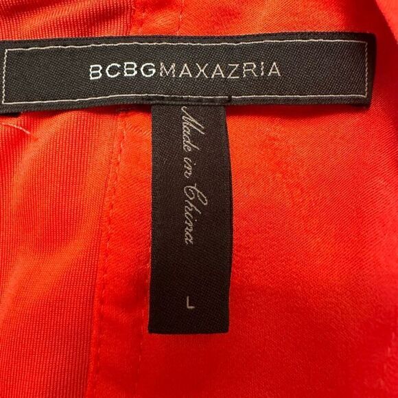 BCBGMaxazria Adjustable Strap Bridget Bustier Short Romper Poppy Orange Large - Picture 5 of 7